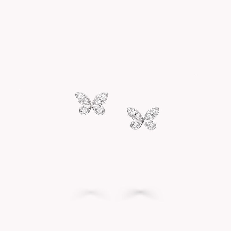 Pavé Butterfly Diamond Petite Stud Earrings, , hi-res