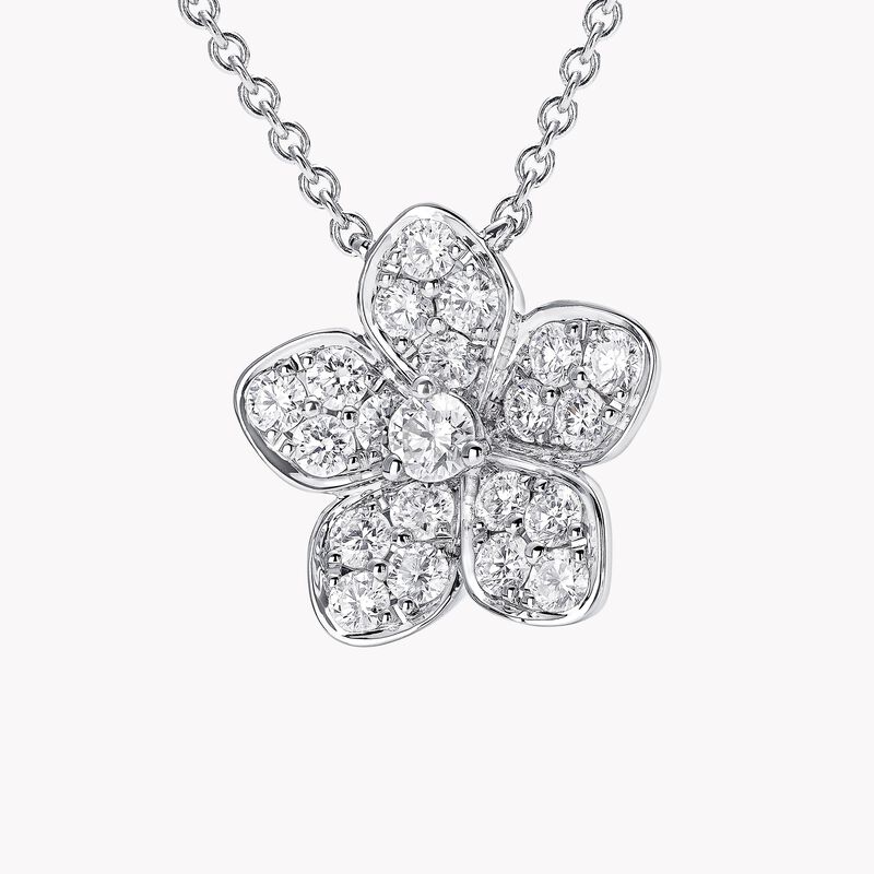 Wild Flower Pavé Diamond Pendant