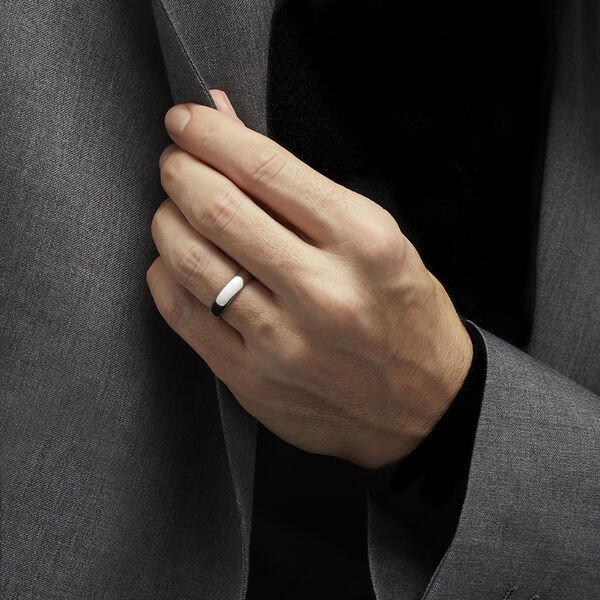 D Shape Wedding Band, , hi-res