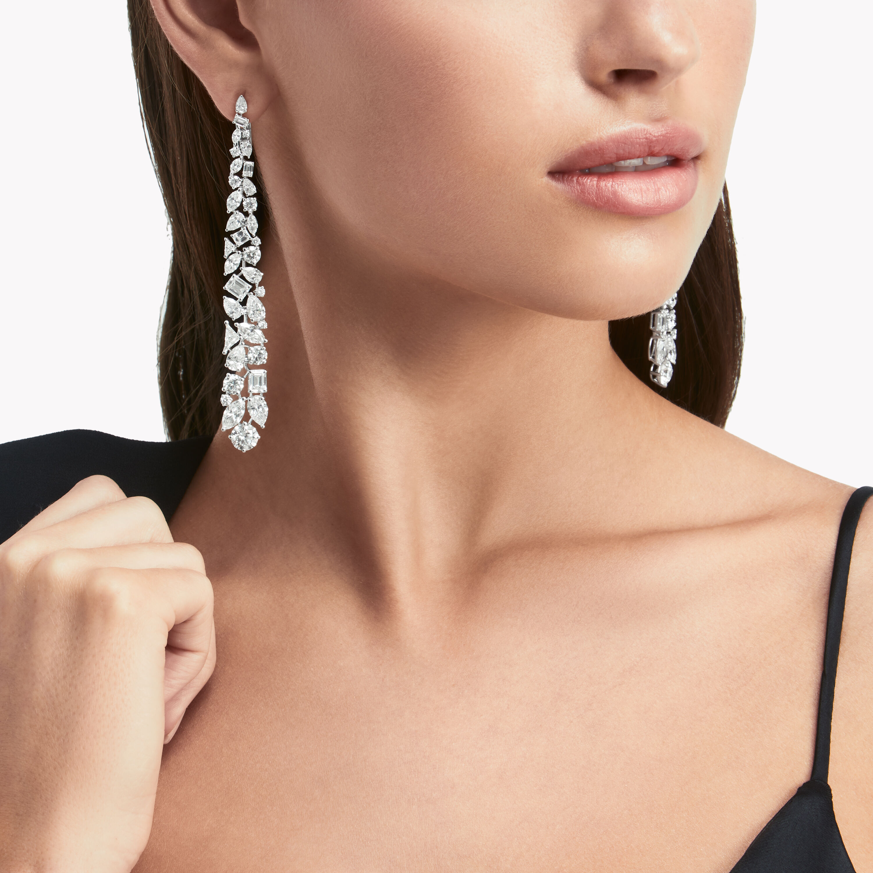 Diamond strand deals earrings