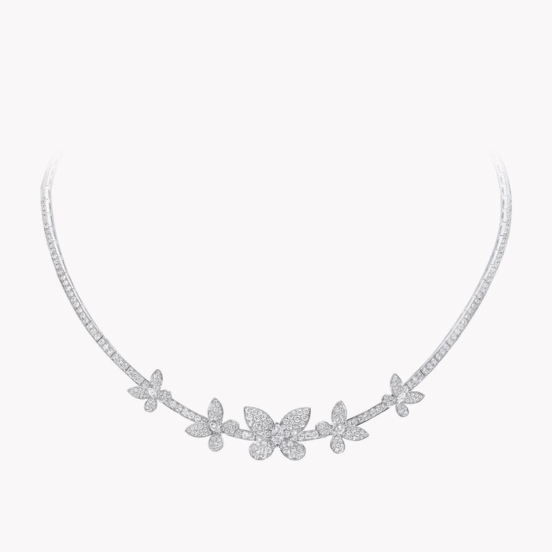 Pavé Butterfly Diamond Necklace, , hi-res