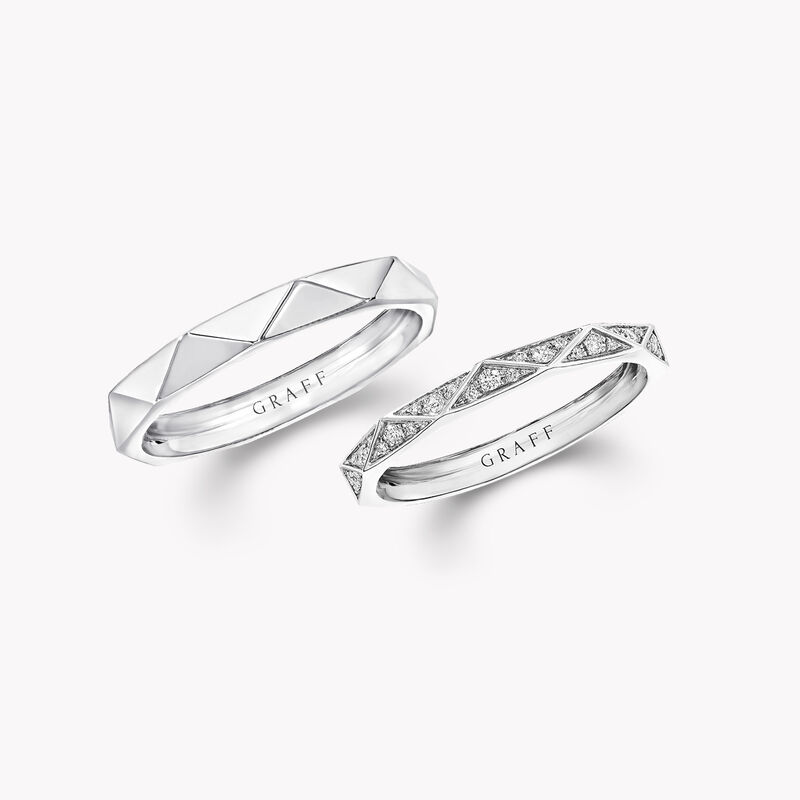 Laurence Graff Signature钻石和白金对戒