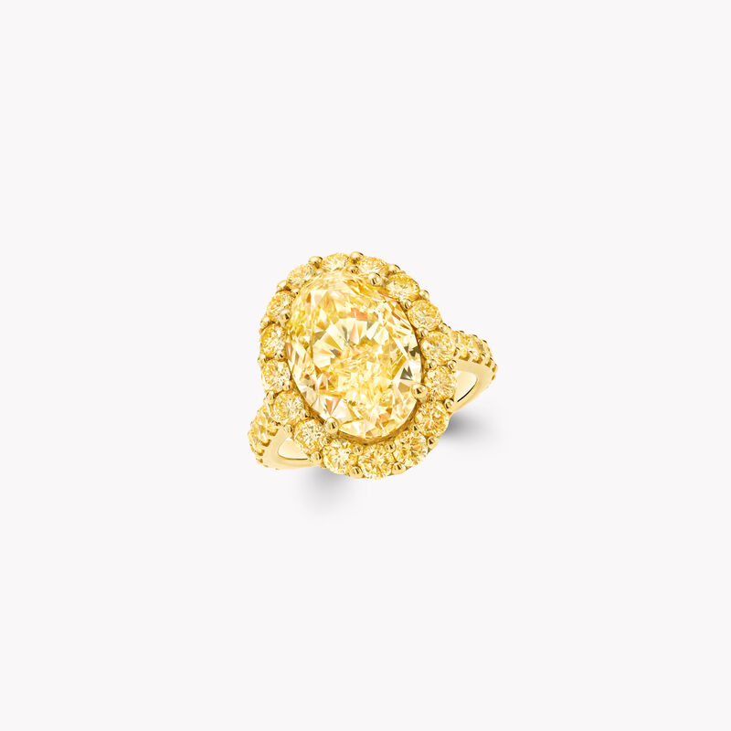 Icon椭圆形切割黄钻戒指