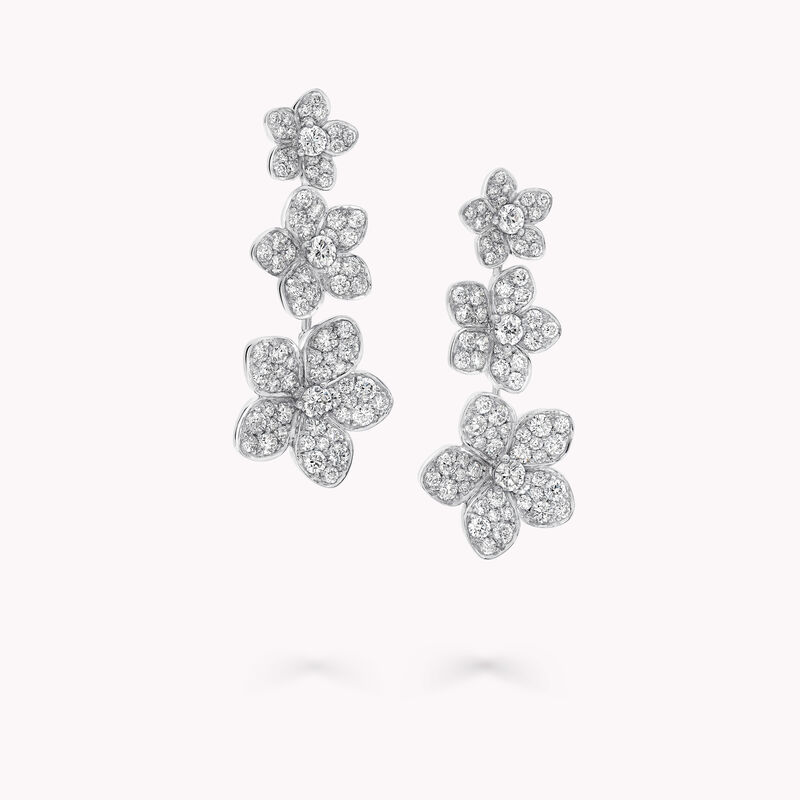 Wild Flower Diamond Drop Earrings, , hi-res