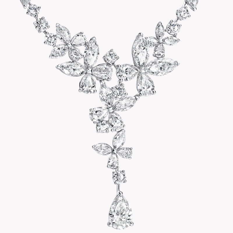 Classic Butterfly Diamond Necklace, , hi-res