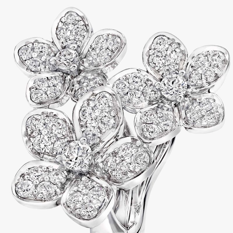 Wild Flower Diamond Cluster Stud Earrings, , hi-res