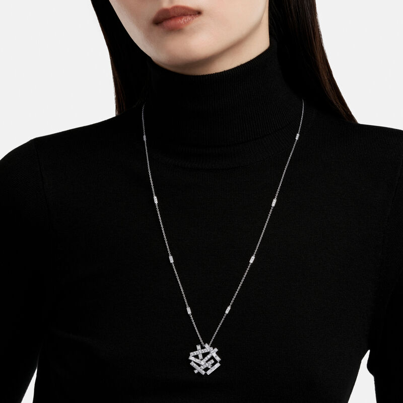 Threads Long Diamond Pendant, , hi-res