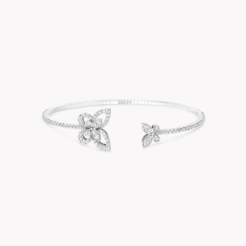 Butterfly Silhouette Open Diamond Bangle, , hi-res