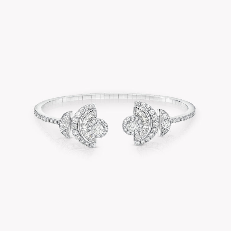Night Moon Baguette Cut Diamond Bangle, , hi-res