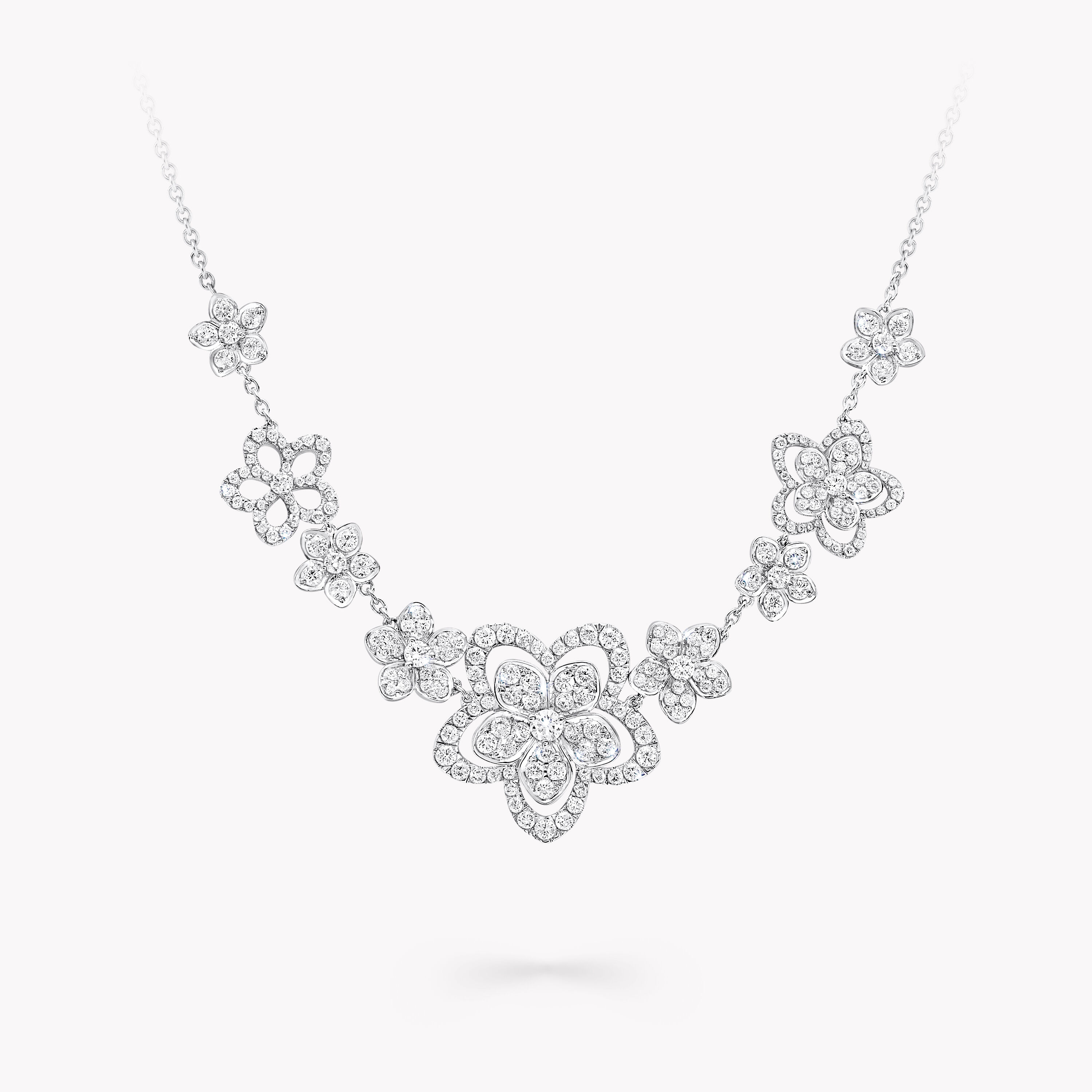 Wild Flower Multi Diamond Necklace white gold Graff