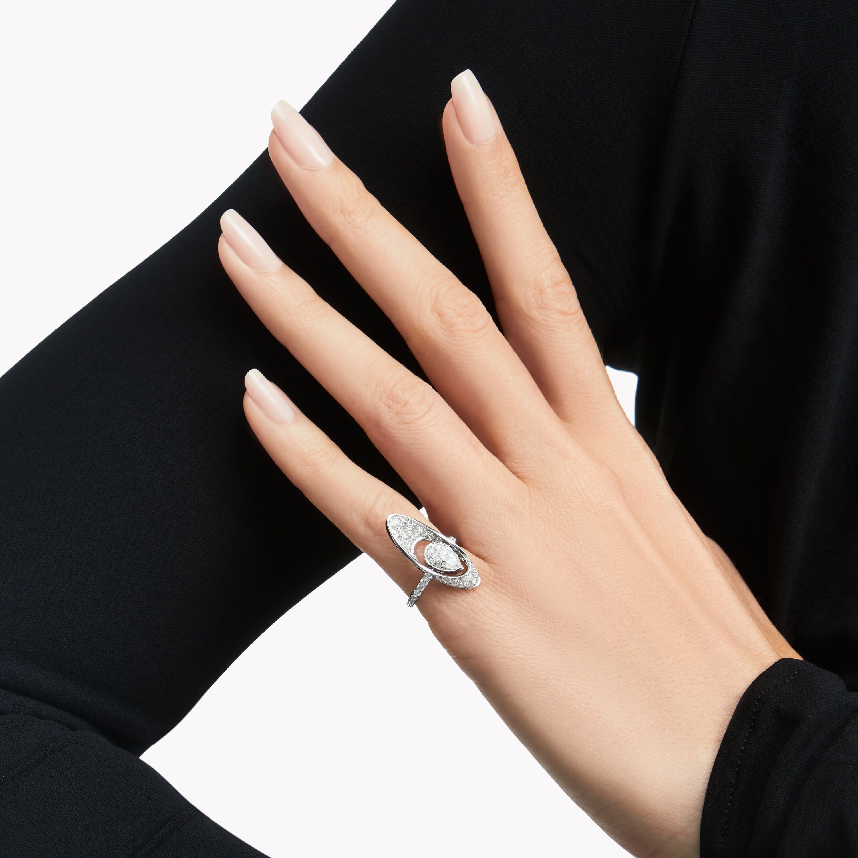 Used pear shaped cheap diamond ring