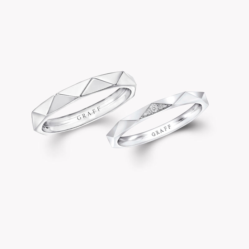 Laurence Graff Signature钻石和白金对戒