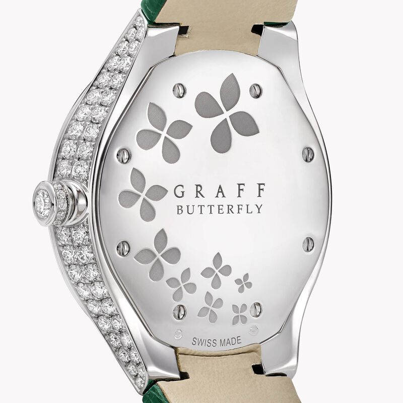 Classic Butterfly Diamond and Emerald Watch, , hi-res