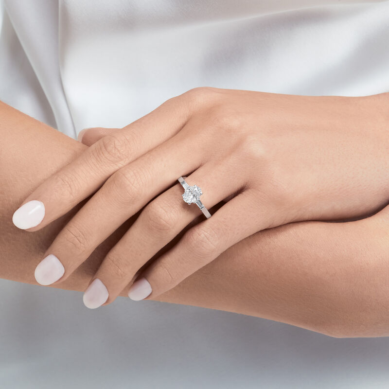 Promise Oval Diamond Engagement Ring, , hi-res