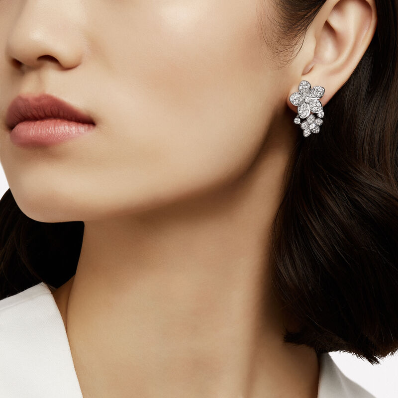 Wild Flower Double Diamond Earrings, , hi-res
