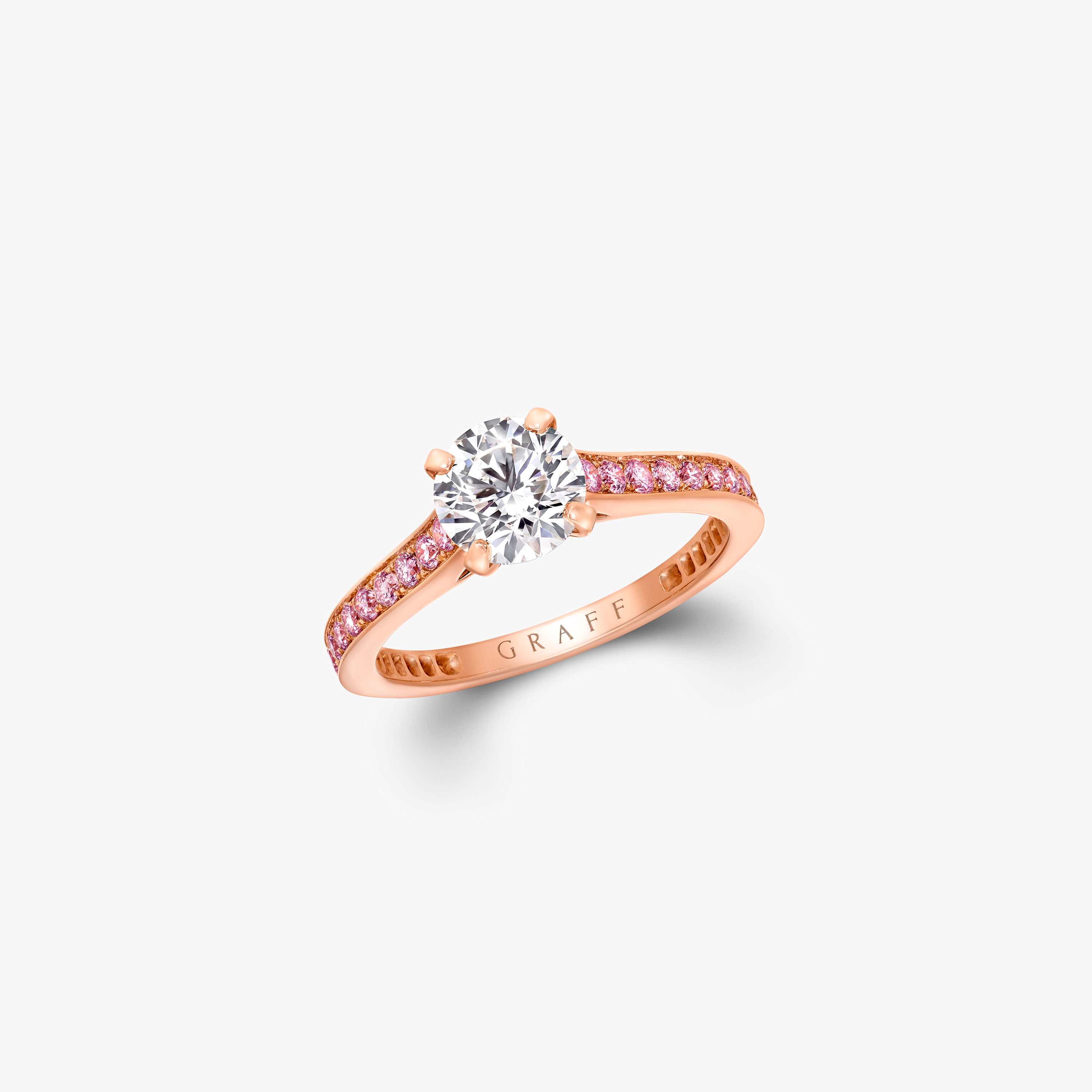 Platinum And 18k Rose Gold Double Halo White And Fancy Pink Diamond  Engagement Ring #101951 - Seattle Bellevue | Joseph Jewelry