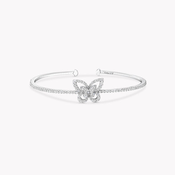 Butterfly Silhouette Diamond Bangle, , hi-res