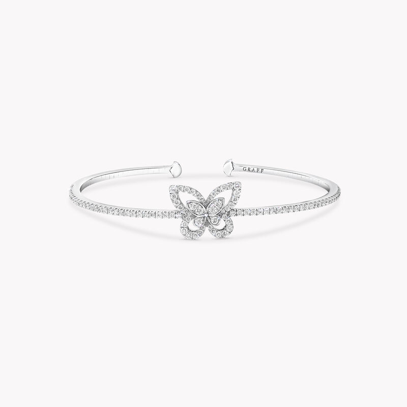 Butterfly Silhouette Diamond Bangle, , hi-res