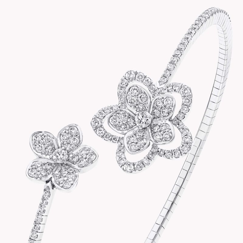 Wild Flower Twist Diamond Bangle, , hi-res