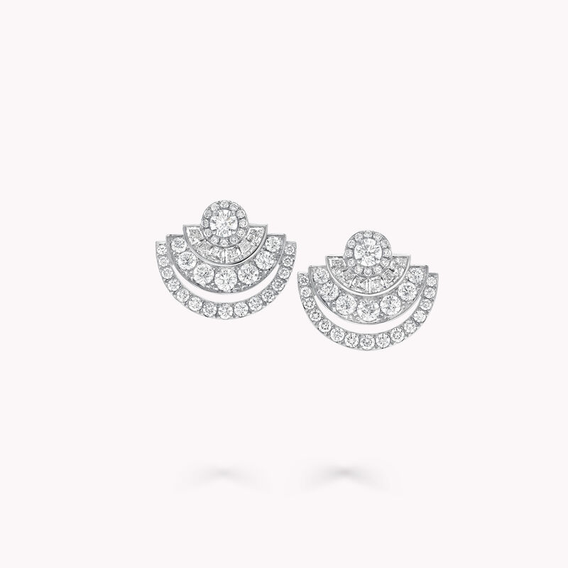 Night Moon Baguette Cut Diamond Earrings, , hi-res
