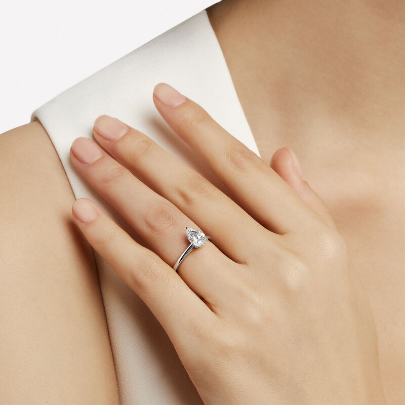 Paragon Pear Shape Diamond Engagement Ring, , hi-res