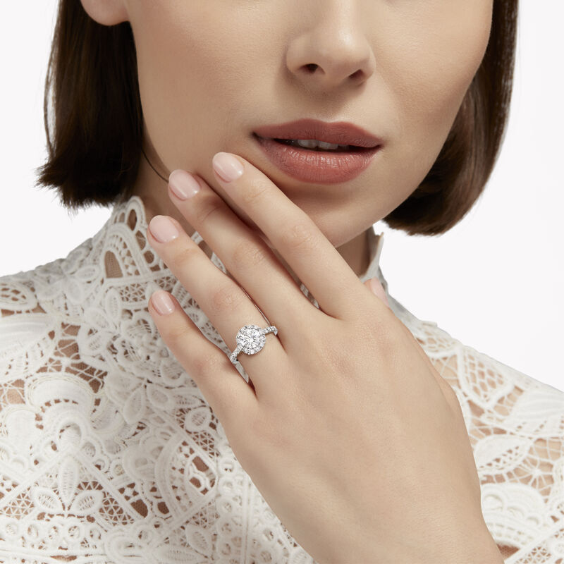 Icon Round Diamond Engagement Ring, , hi-res