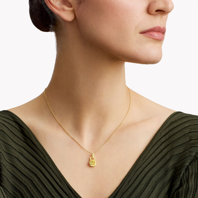Icon 8枕形黄钻吊坠