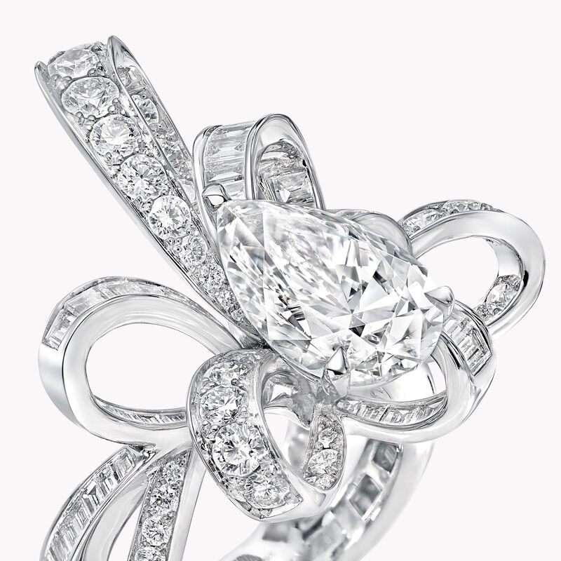 Tilda’s Bow Pear Shape Diamond Ring, , hi-res