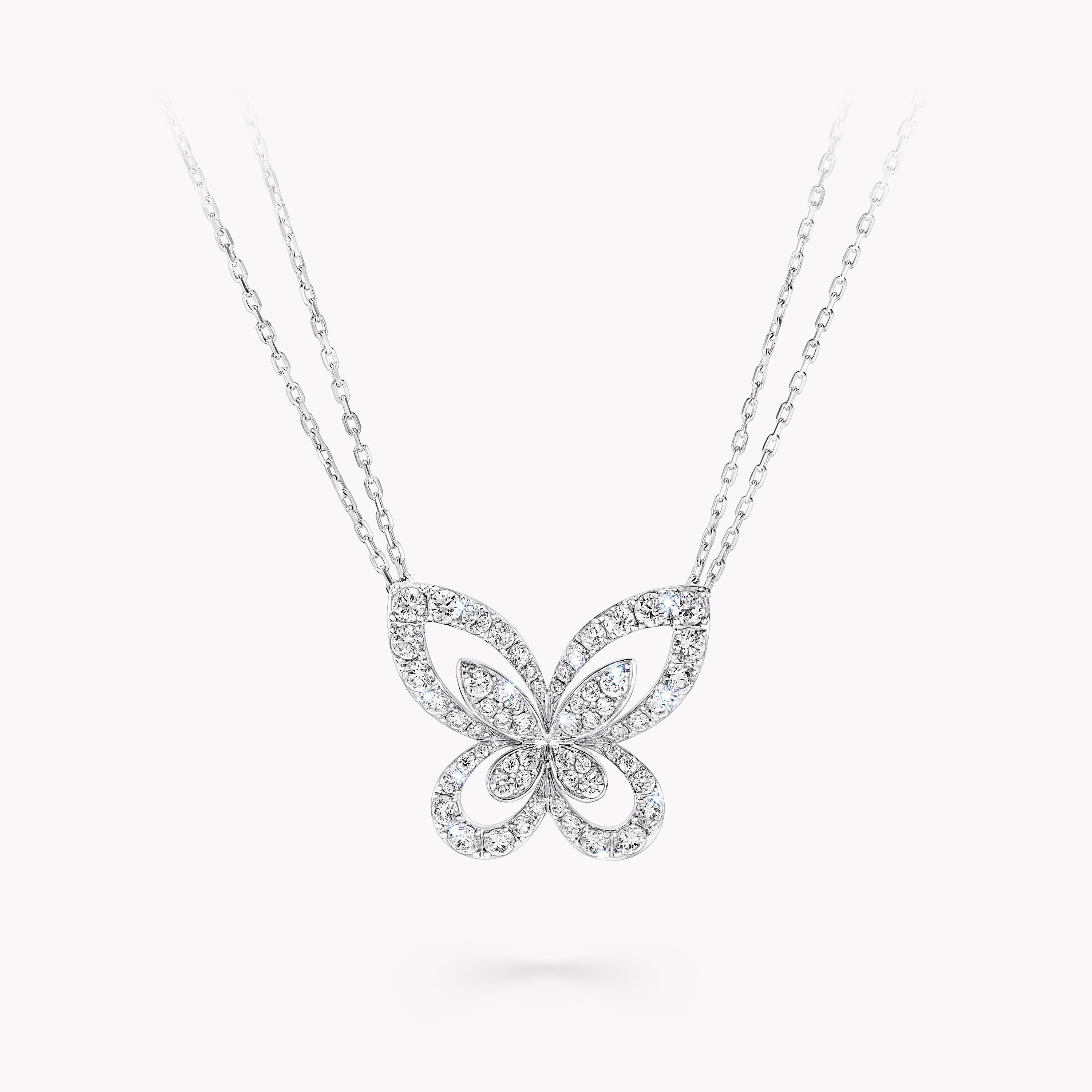 Big diamond online butterfly necklace