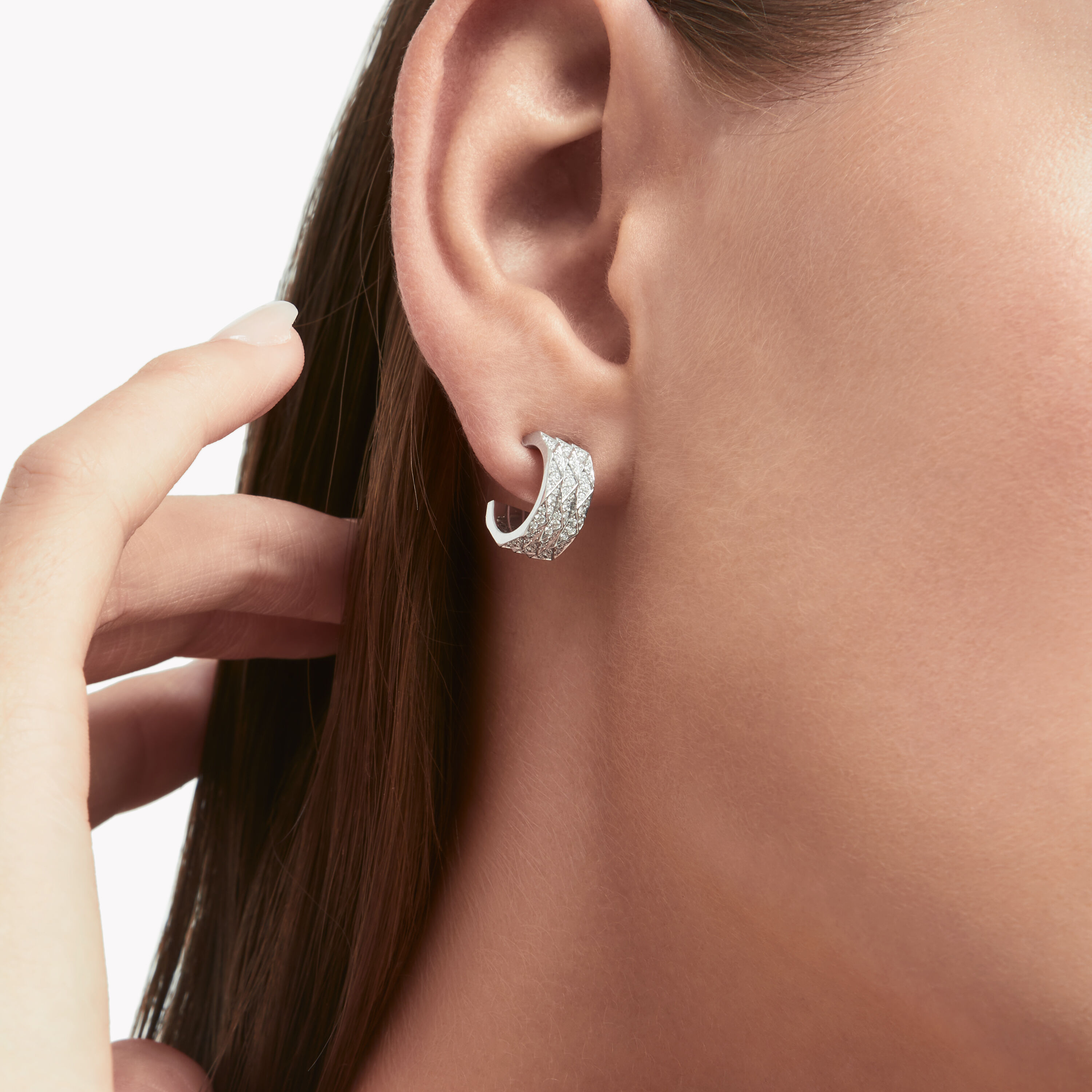 Laurence Graff Signature Triple Pav Diamond Hoop Earrings Graff