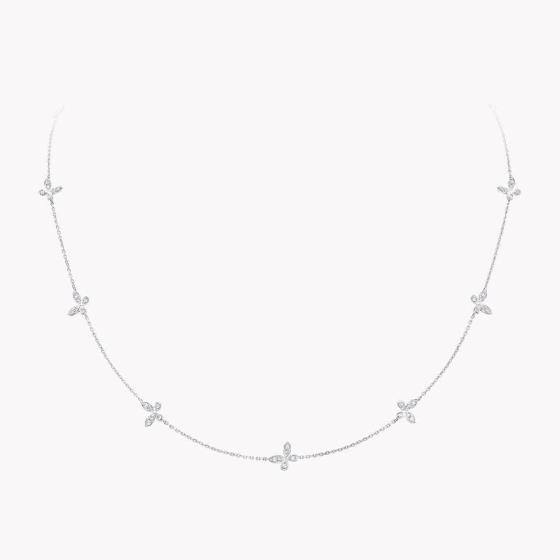 Pavé Butterfly Diamond Petite Necklace, , hi-res