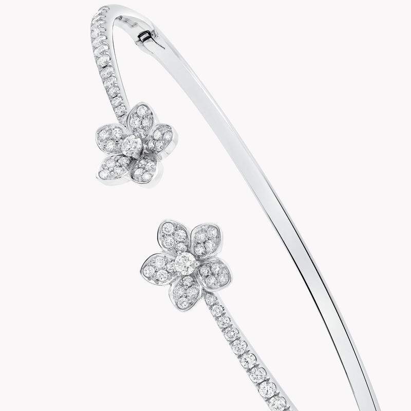Wild Flower Open Pavé Diamond Bangle, , hi-res
