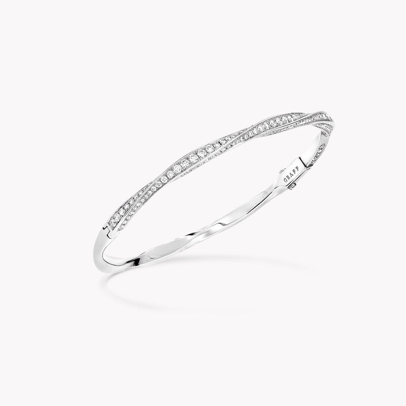 Spiral Pavé Diamond Bangle, , hi-res