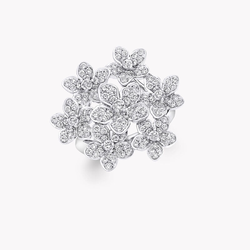 Wild Flower Large Diamond Cluster Ring, , hi-res