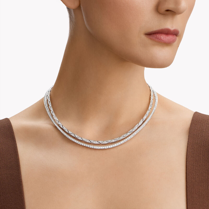 Laurence Graff Signature系列琢面双行项链