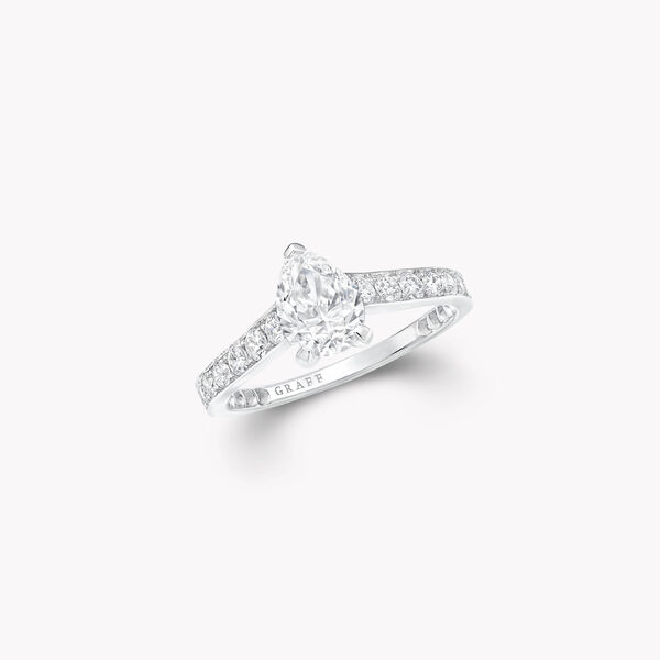 Flame Pear Shape Diamond Engagement Ring, , hi-res