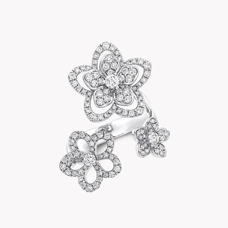 Wild Flower Triple Diamond Ring, , hi-res
