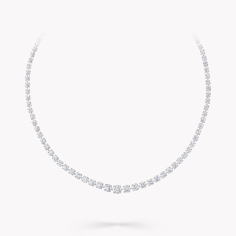 Round Diamond Graduated Necklace