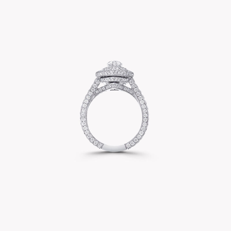 Twin Constellation Pear Shape Diamond Engagement Ring
