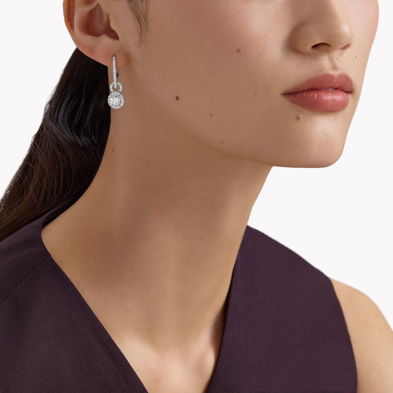 Icon 8圆形钻石耳环