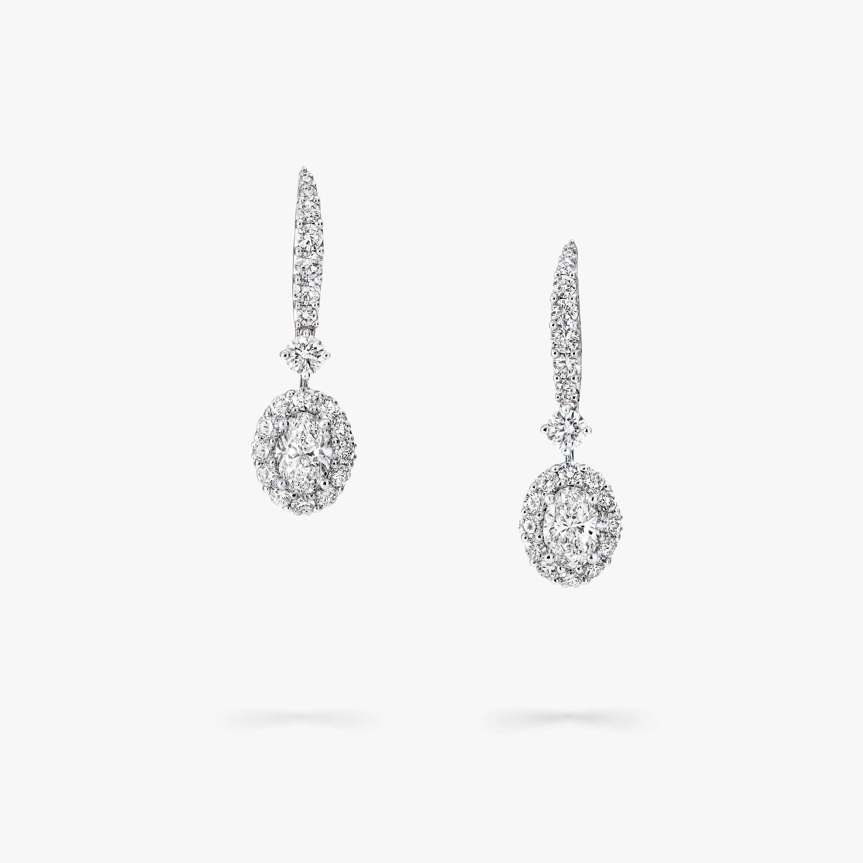 Oval shaped diamond earrings hotsell