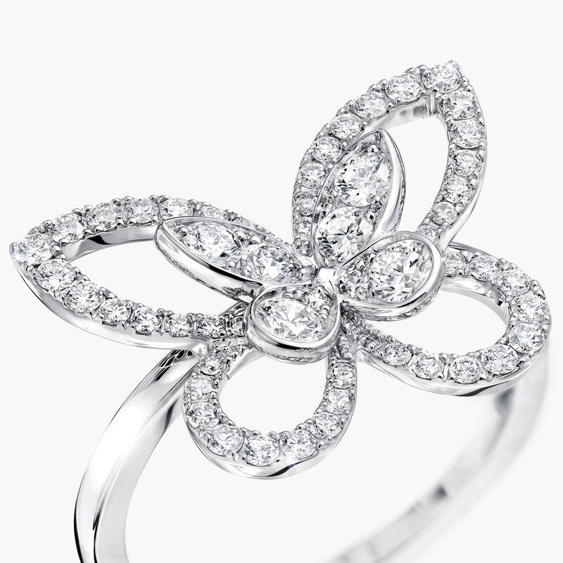 Butterfly Silhouette Diamond Ring