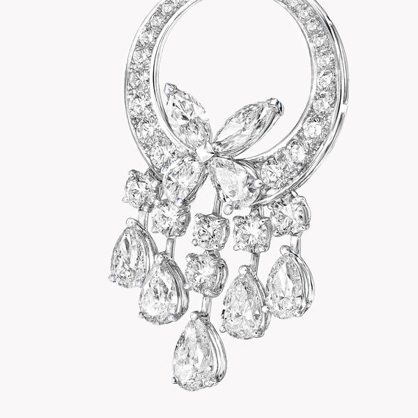Classic Butterfly Chandelier Diamond Earrings, , hi-res