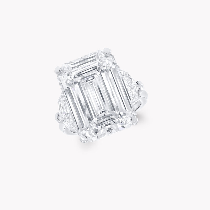 祖母绿形切割钻石戒指 祖母绿形切割钻石戒指