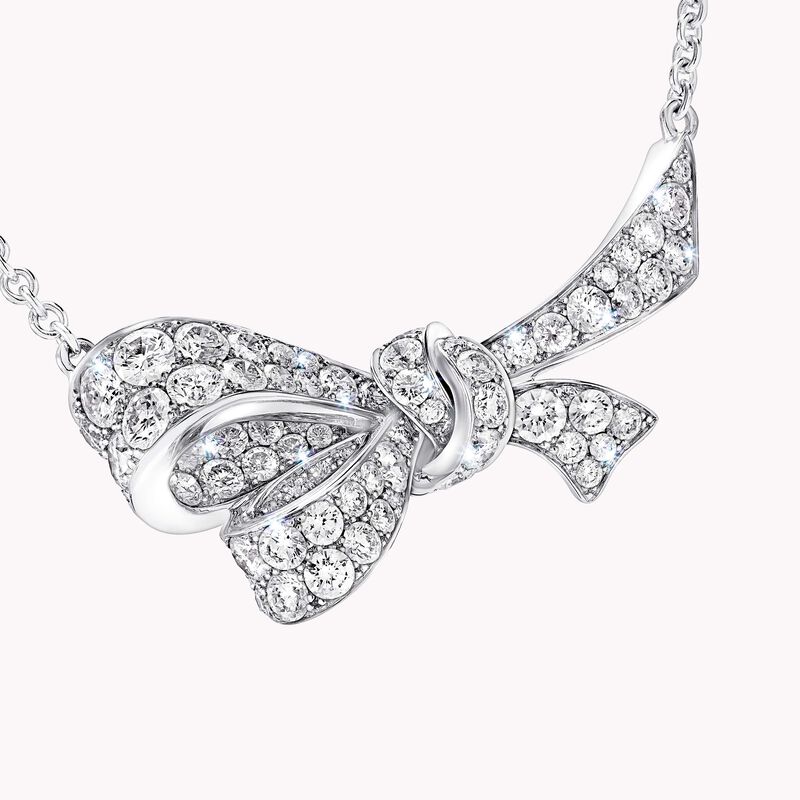 Tilda's Bow Diamond Pendant, , hi-res