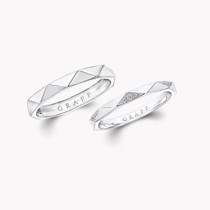 Laurence Graff Signature钻石和白金对戒