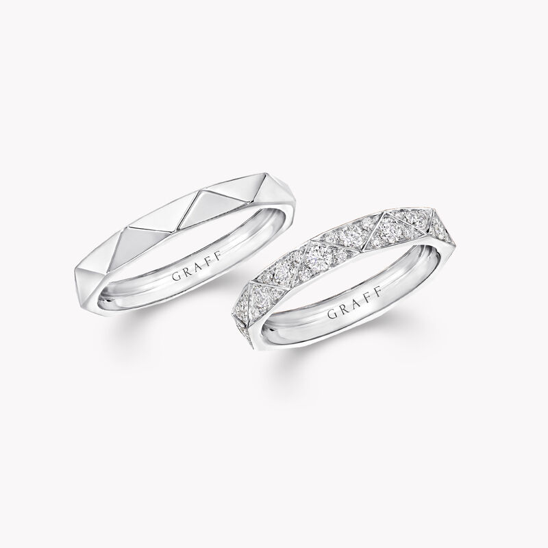 Laurence Graff Signature钻石和白金对戒