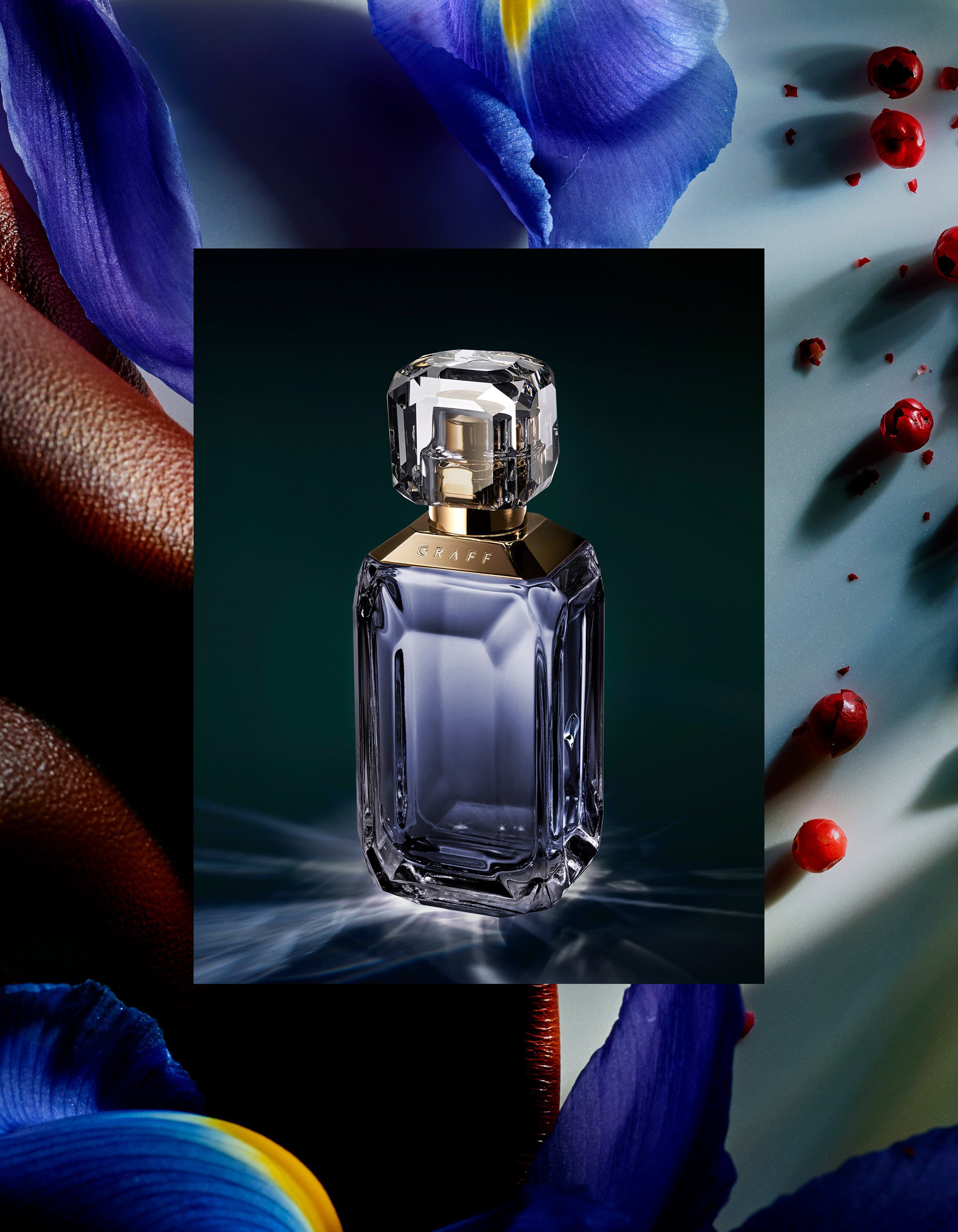 The Lesedi La Rona I fragrance with ingredients visual in the background