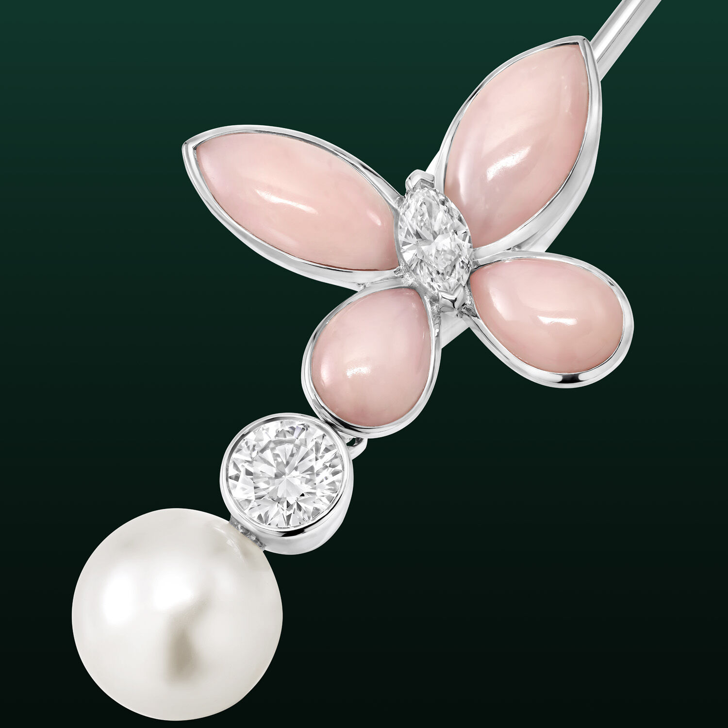 Image shows close up of Graff Butterfly Luna Brooch
