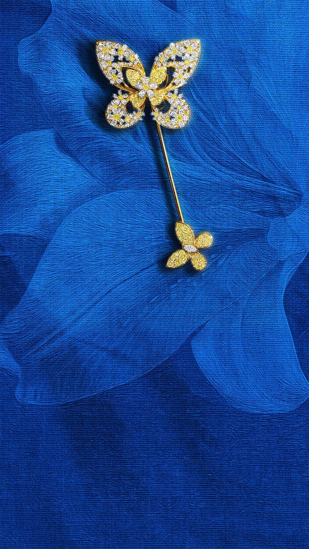 Image shows Graff Butterfly Flora Brooch